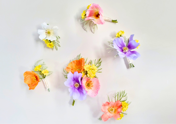 Poppy Wildflower Boutonniere & Corsage