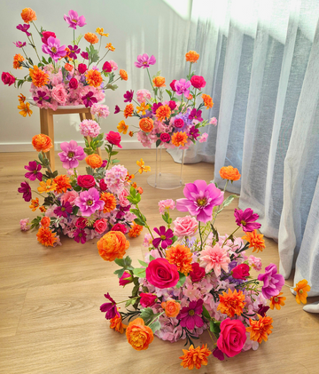 Valencia Arrangement (pink orange wildflowers)