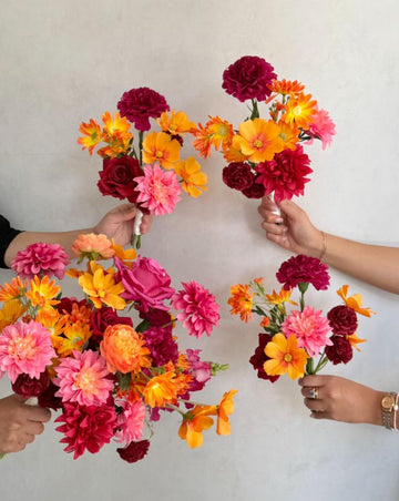 Rebecca Bouquet - Bright Orange Pink Red