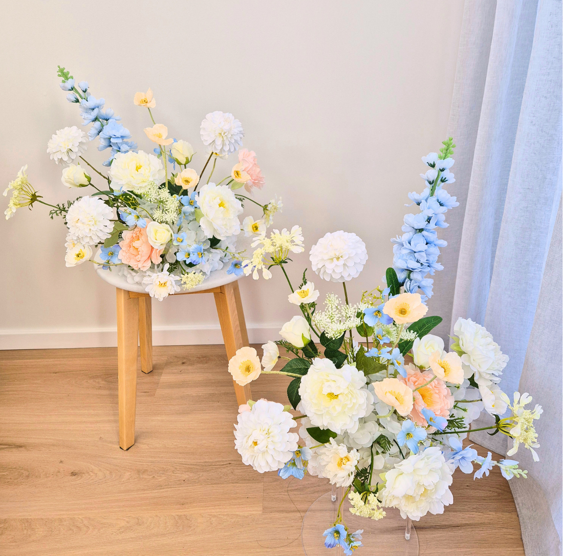 Santorini Arrangement (white, peach & blue)