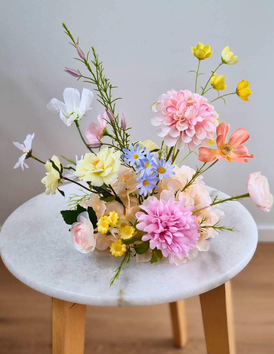 Pastel wildflower silk for Table Arrangement