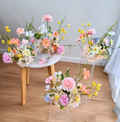 Fiji Flower Arrangement yellow pink pastel wildflowers