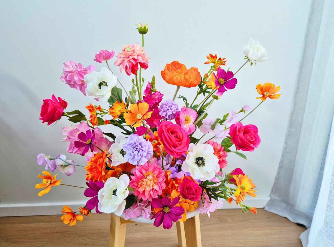 Marrakesh Arrangement (pink orange anemones)