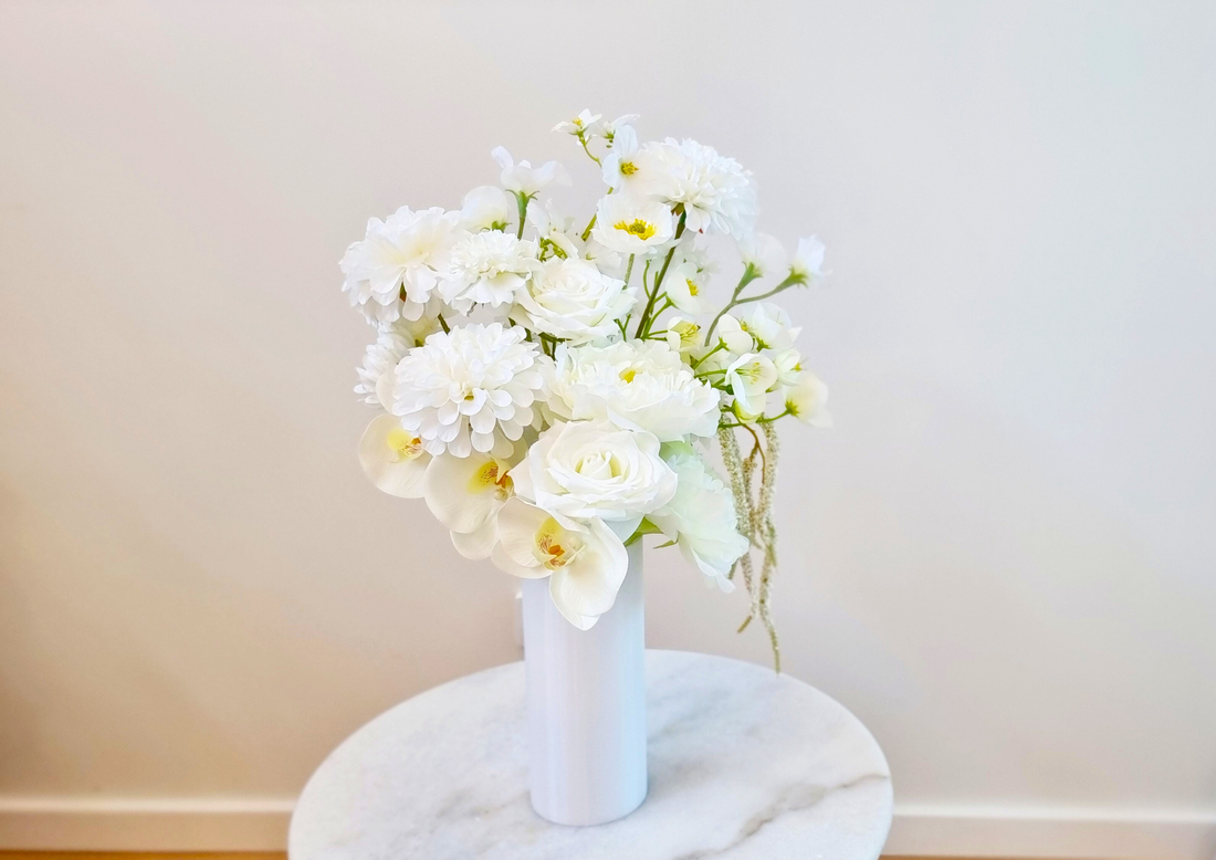 Chelsea Flower Bouquet in a chic white vase