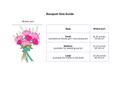 Bouquet Size chart